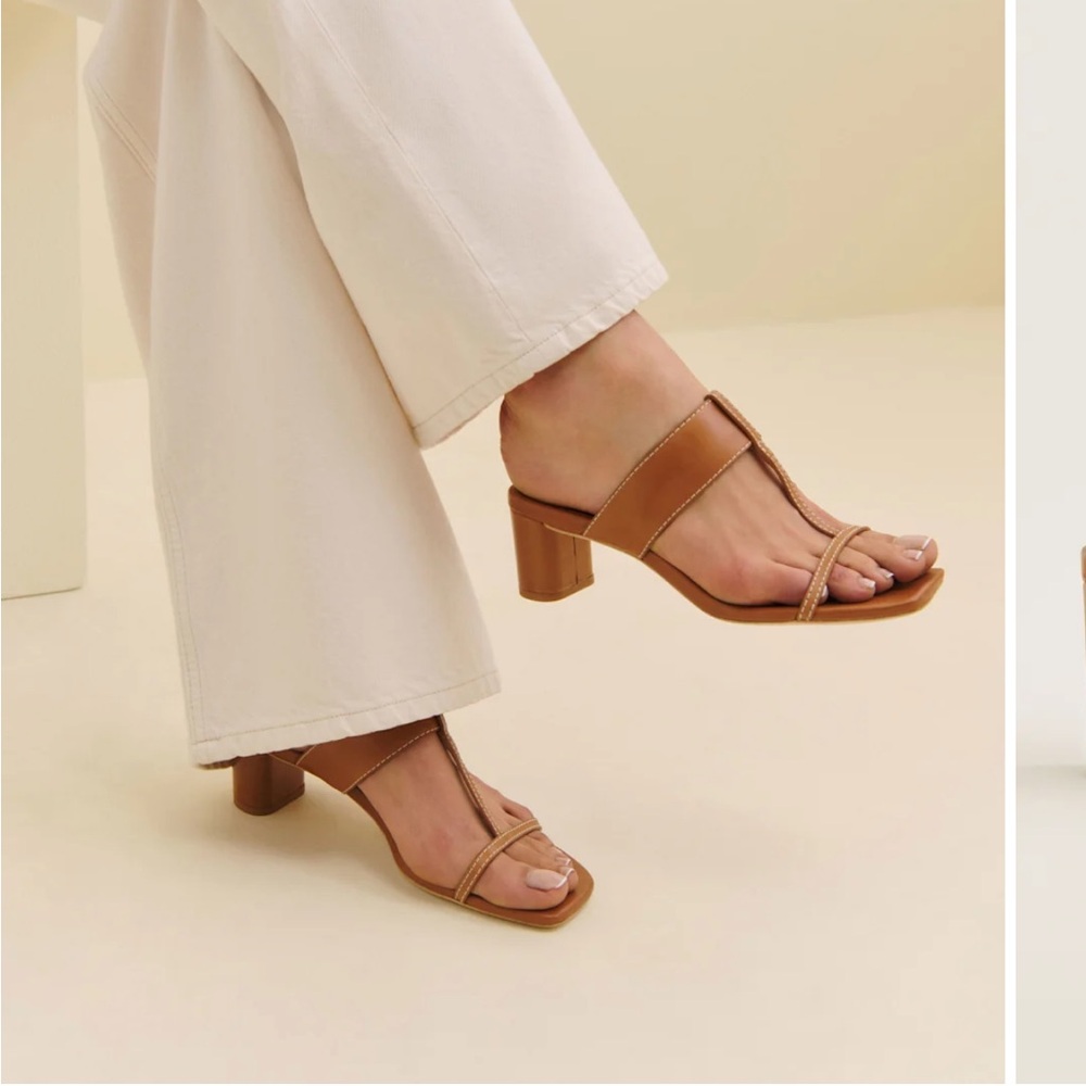 Reformation Sardinia Heeled Sandal Natural - Size 10.5